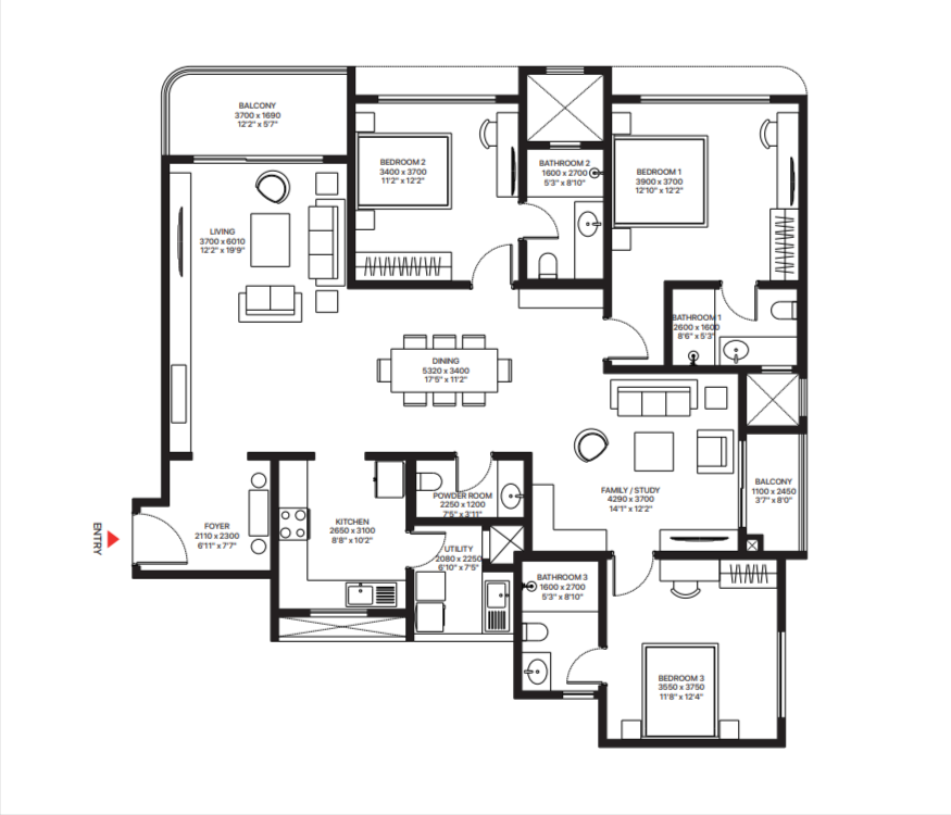 sobha magnum 3 bhk wing 2