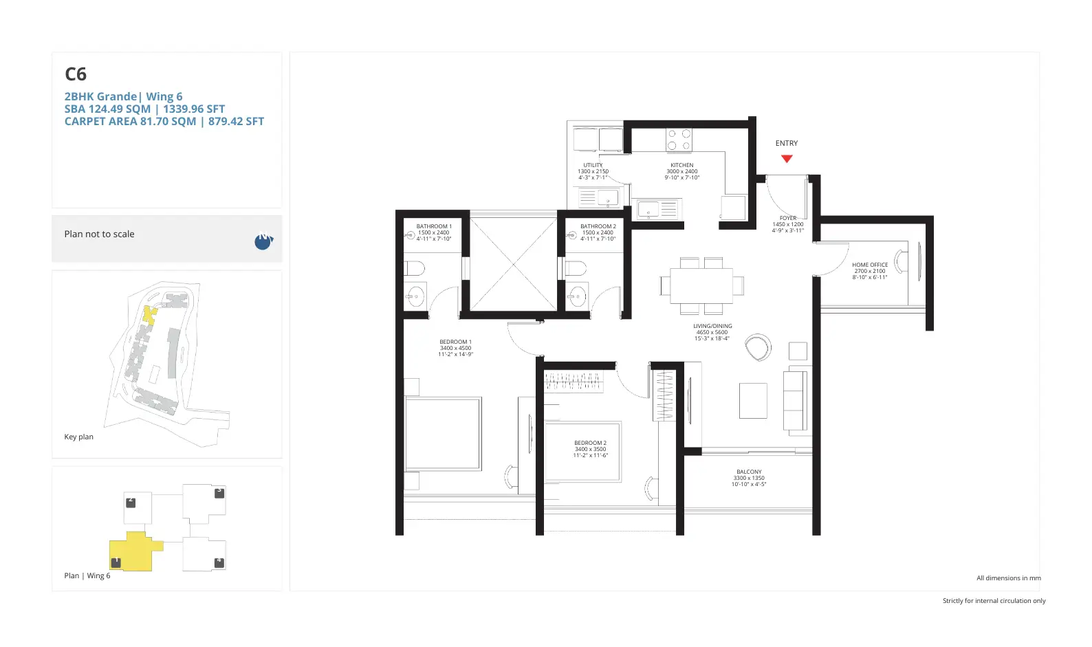sobha hamptons 2 bhk grande Floor Plan