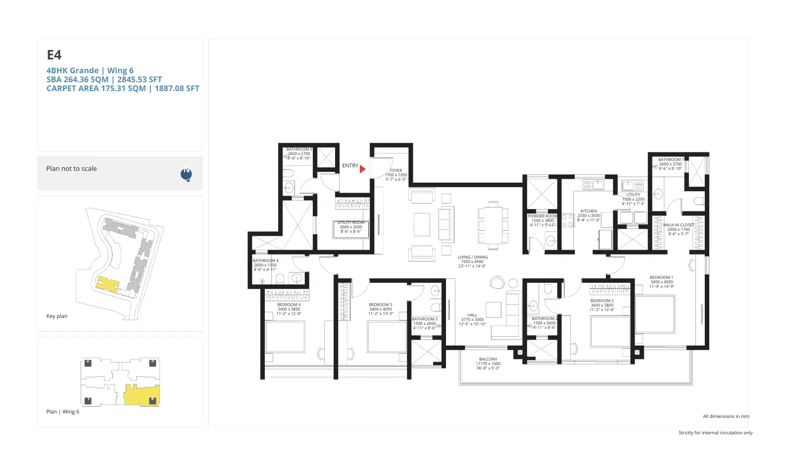 sobha hamptons 4 bhk grande Floor Plan