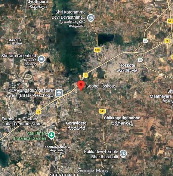 Sobha World City Hoskote location